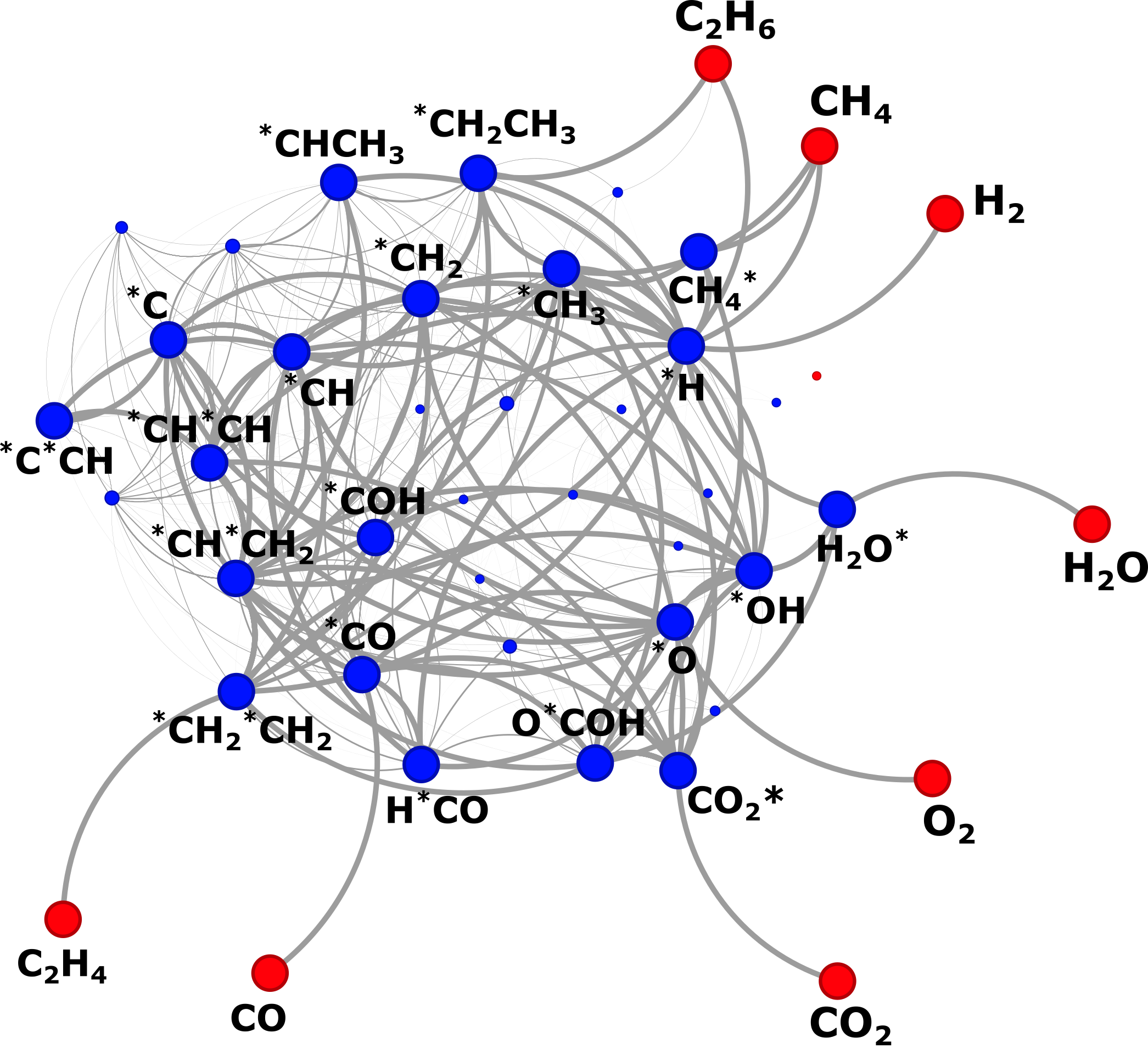 Automatically generated catalytic reaction network